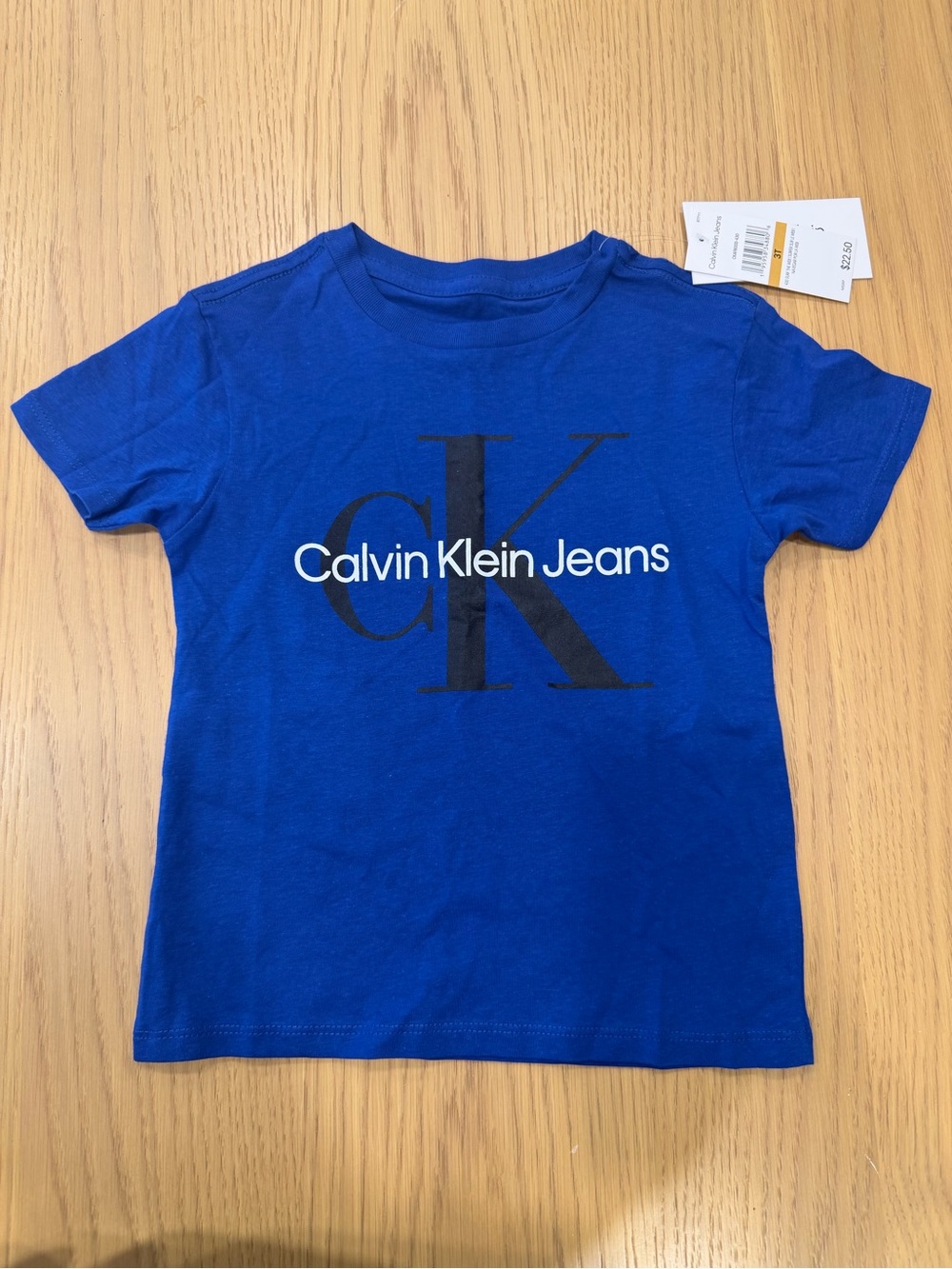 Calvin Klein Royal Blue Short Sleeve Logo Tee